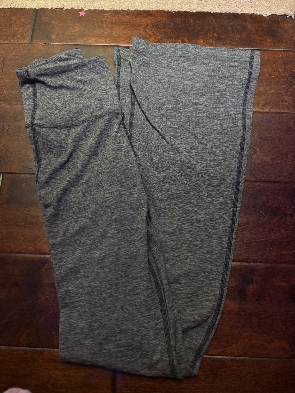 Grey lulu flare leggings size 2 (never worn)